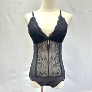Abercrombie and Fitch black lace teddy lingerie bodysuit size‎ small